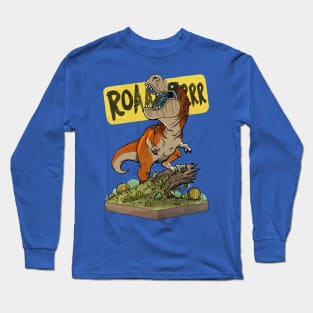 Roaring Power: Dinosaur Roar Design Long Sleeve T-Shirt